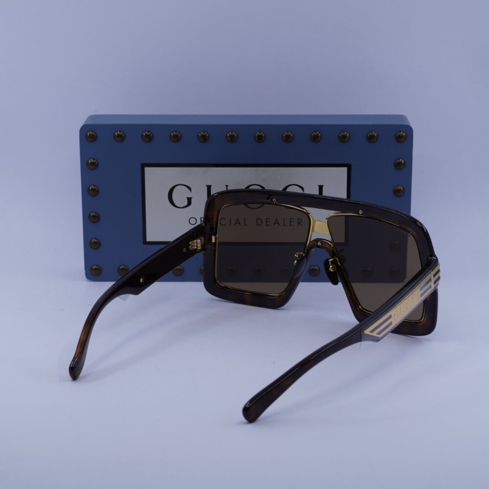 Gucci GG0900S 002 Aviator Sunglasses - Havana - Picture 4 of 11